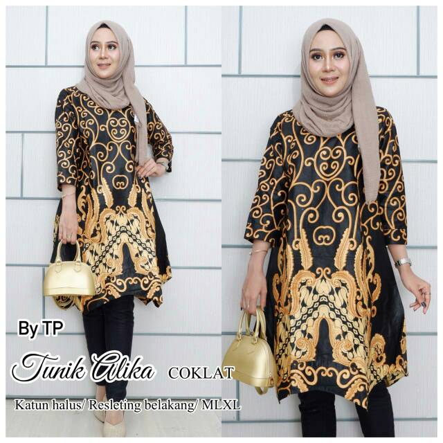 TUNIK ALIKA MURAH ATASAN BATIK HIJAB MURAH GROSIR BATIK SOLONAN BATIK ATASAN MURAH ATASAN BATIK