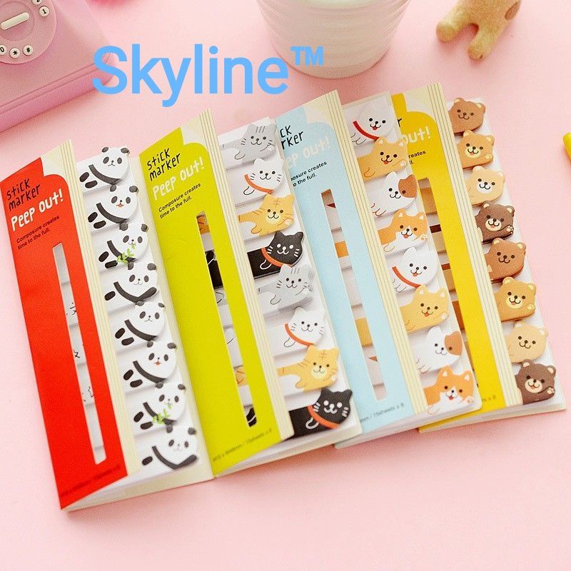 

Sticky Note / Note Tempel Marker Peep Out Notes Pembatas Dengan Motif Lucu Dan Unik