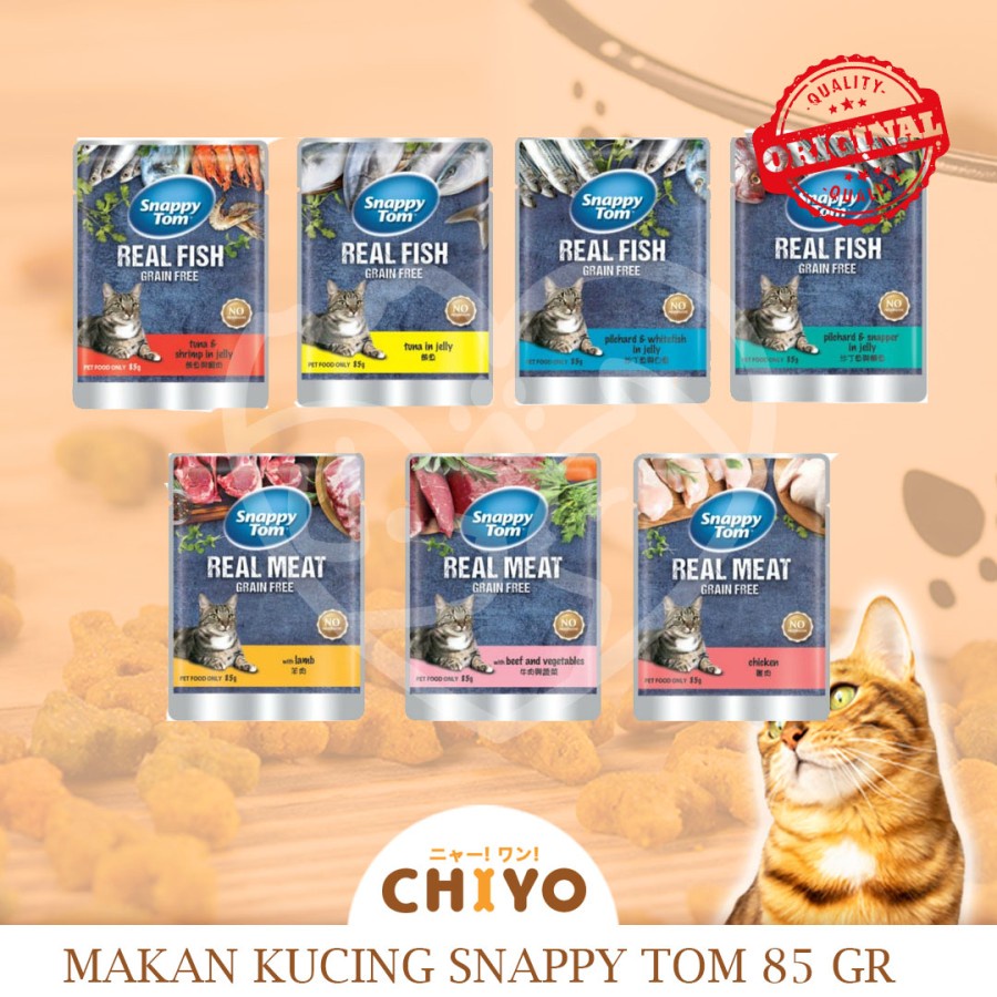 MAKANAN KUCING SNAPPY TOM 85 GR [ CAT FOOD ]