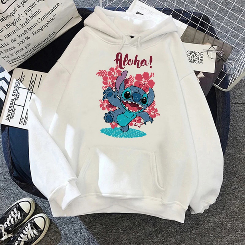 Hoodie Unisex Lilo Stitch Anime Christmas Gift Ohana - Disney Cartoon Lilo Stitch Hoody