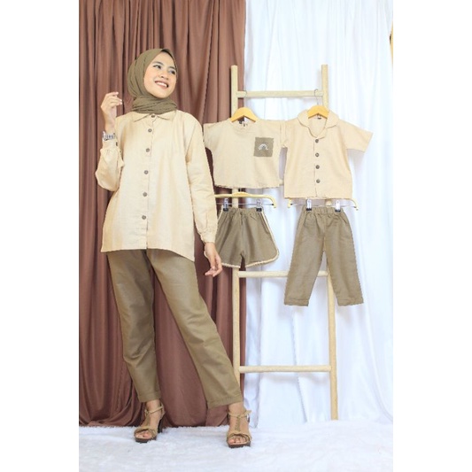 LILI SET - setelan one set kemeja  rami busui formal wanita perempuan cewe lucu murah