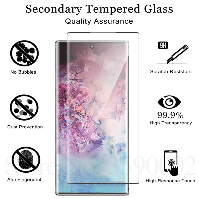 Pelindung Layar Tempered Glass 5D Full Cover untuk Samsung Galaxy Note 10 / 10plus