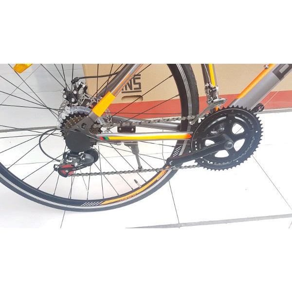 NEW SEPEDA BALAP ROADBIKE POLICE TORONTO SILVER ORANGE .. NOT POLYGON MOSSO THRILL CAMP