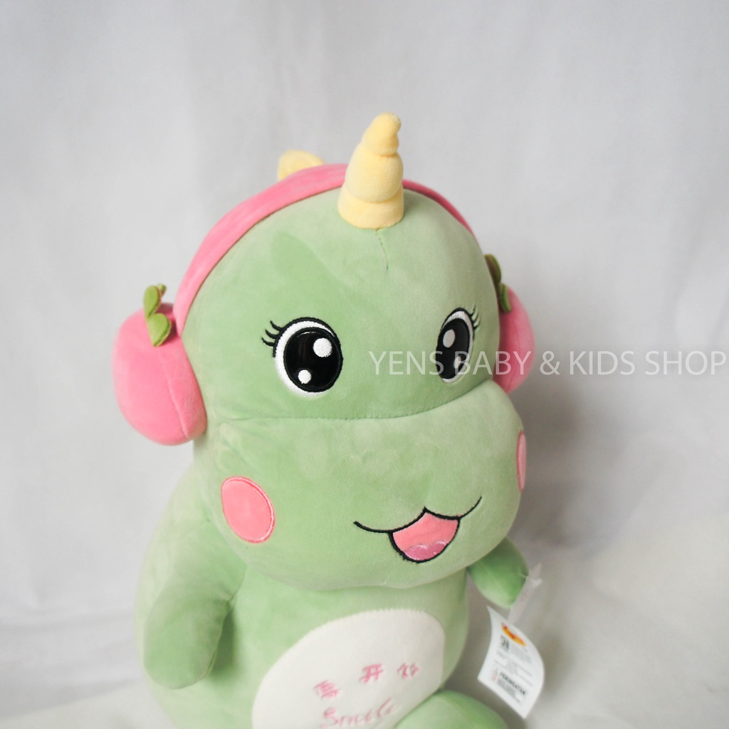 Boneka Dinosaurus DIno Earphone Headset 40cm - Mainan Boneka