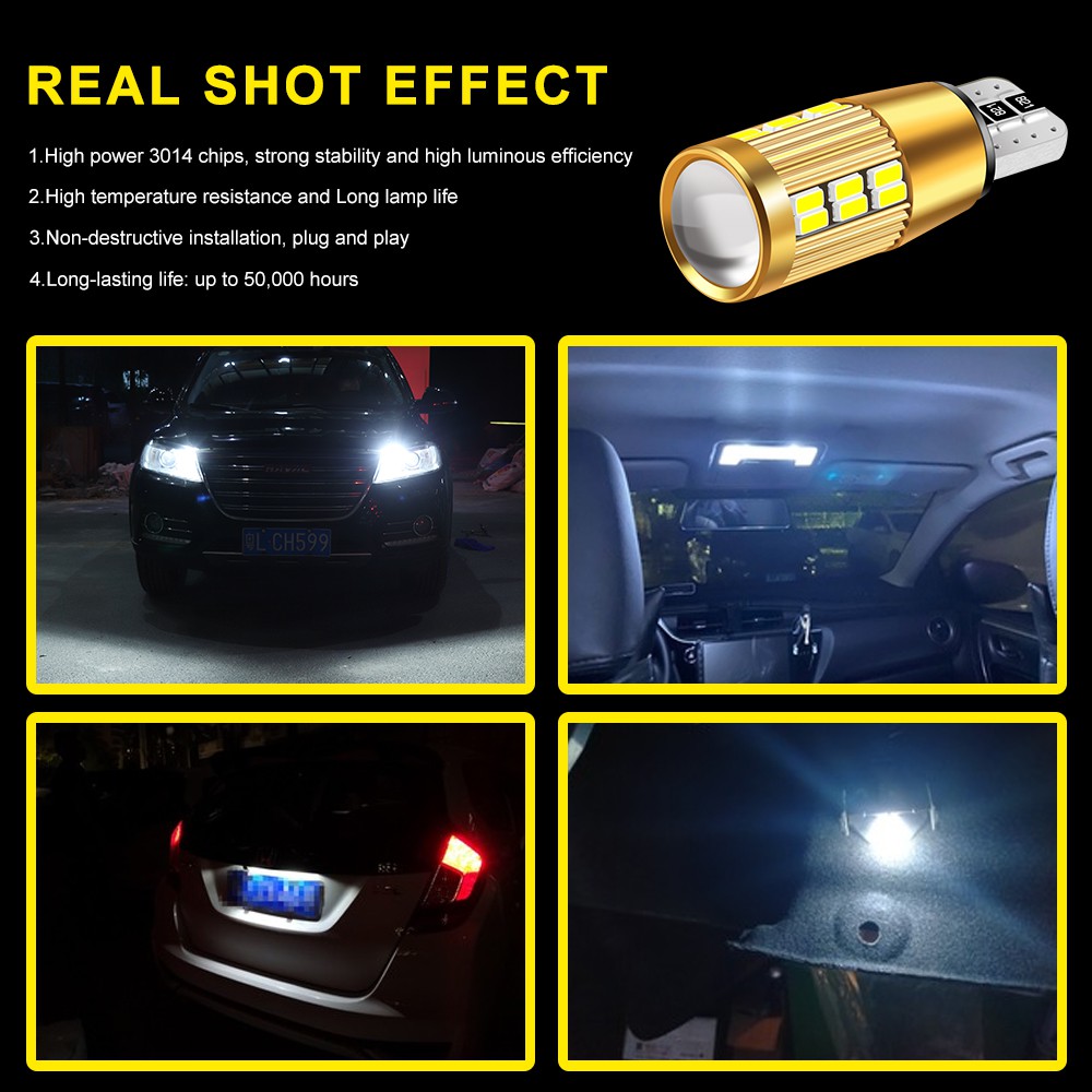 W5W T10 LED Canbus 12V 6000K 3014 30 SMD Car 5W5 LED Bulb Clearance Wedge Side Light Super Bright For Car LED Lighting