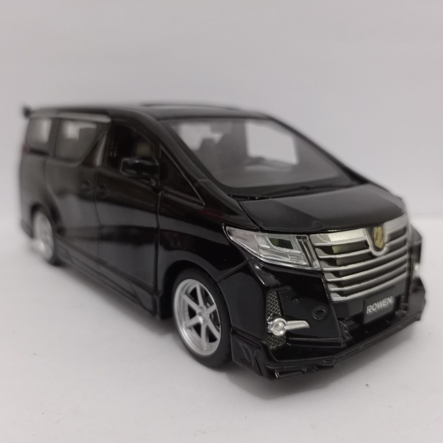 Diecast Toyota Alphard Rowen Black Jackiekim skala 32 bisa buka semua harga murah