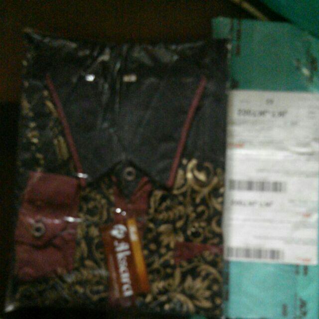Kemeja Batik Pria Modern Murah Lengan Panjang Katun Oil Mix Prada Halus, Atasan Batik Kerja Pria Tre