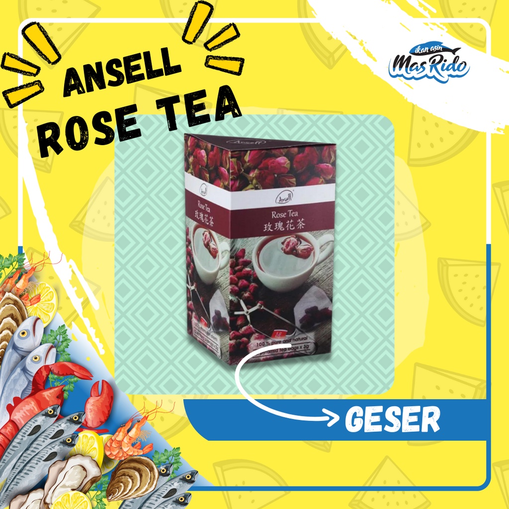 

Rose Tea Ansell Teh Bunga Mawar Alami Kantung Teh Mawar Premium 12bags