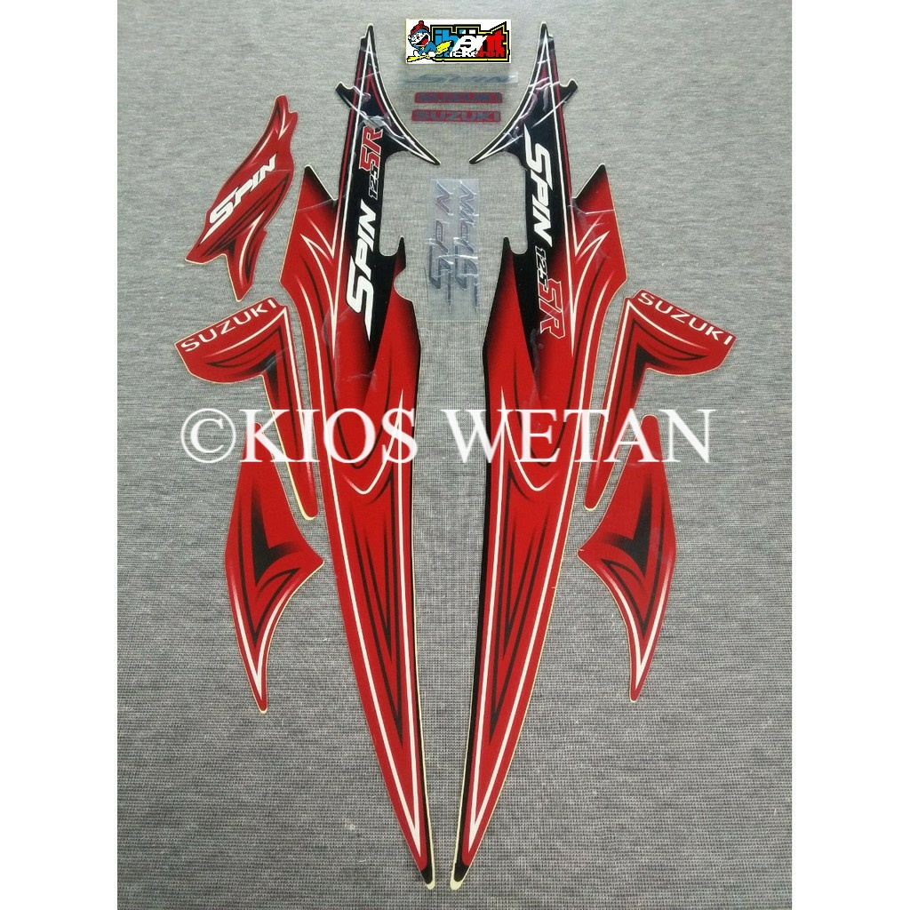STRIPING SUZUKI SPIN SR MERAH 2008 2009 STIKER LIS