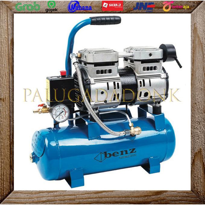 Mesin Kompresor Angin 9L Tanpa Oli / Kompresor Listrik 9 Liter Oilless