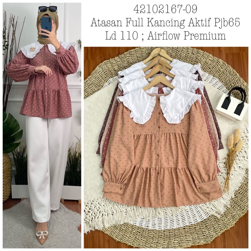 BLOUSE CRINKLE REMPEL PUTIH