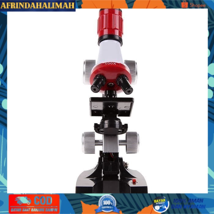 

{TERBARU} Microscope Kit LED 100X 400X 1200X Mainan Edukasi Sekolah Anak