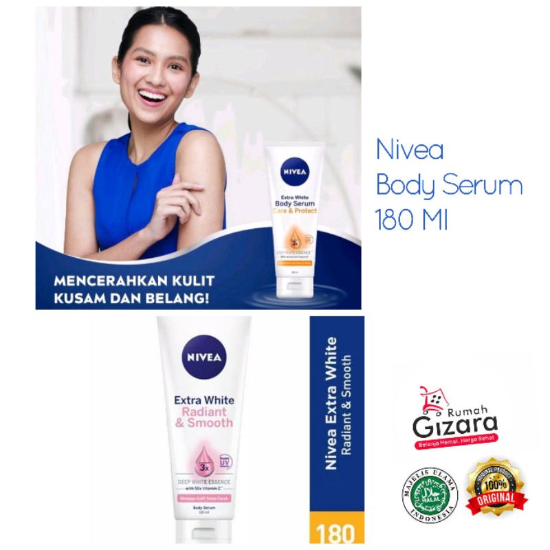 Nivea Extra White Radiant &amp; Smooth Body Serum  180ml