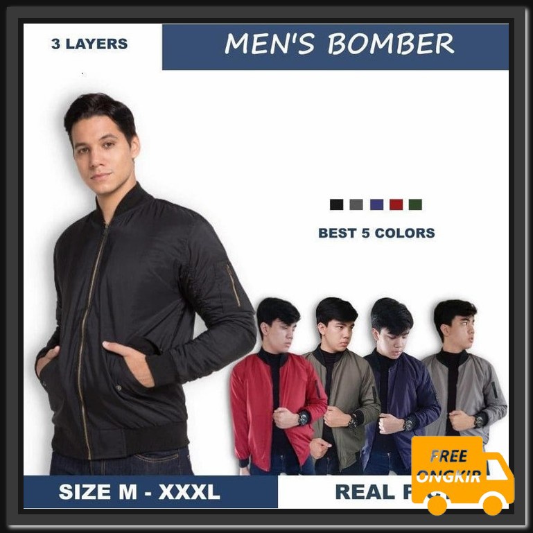 Valir Jaket Cowok Model Casual Korea - Branded Fizime M Sampai Xx HS993 Jaket Bomber Pria Jacket Bo