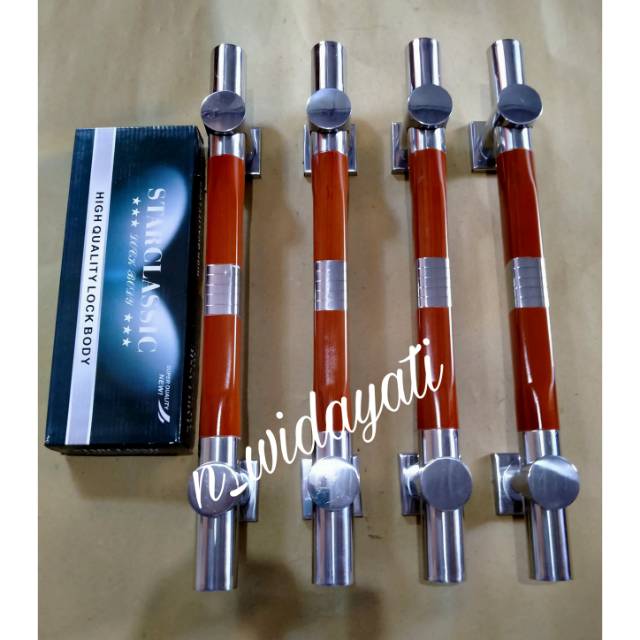 Handle Pintu Rumah / Tarikan Pintu Stainless Set + Kunci