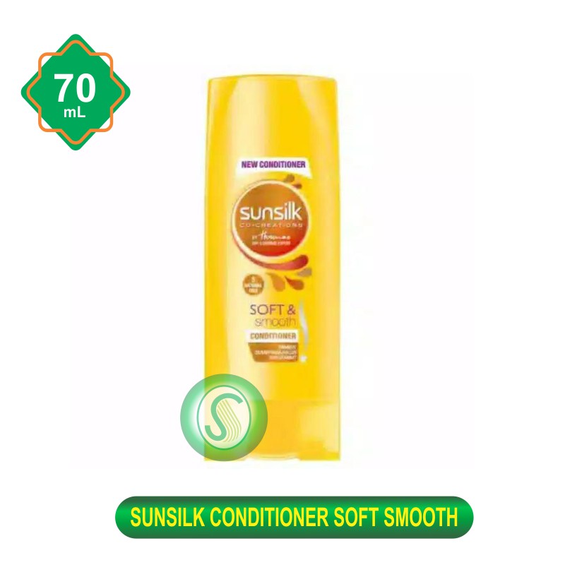 PAKET SUNSILK Soft Smooth (kuning) Shampoo + Conditioner 70 mL