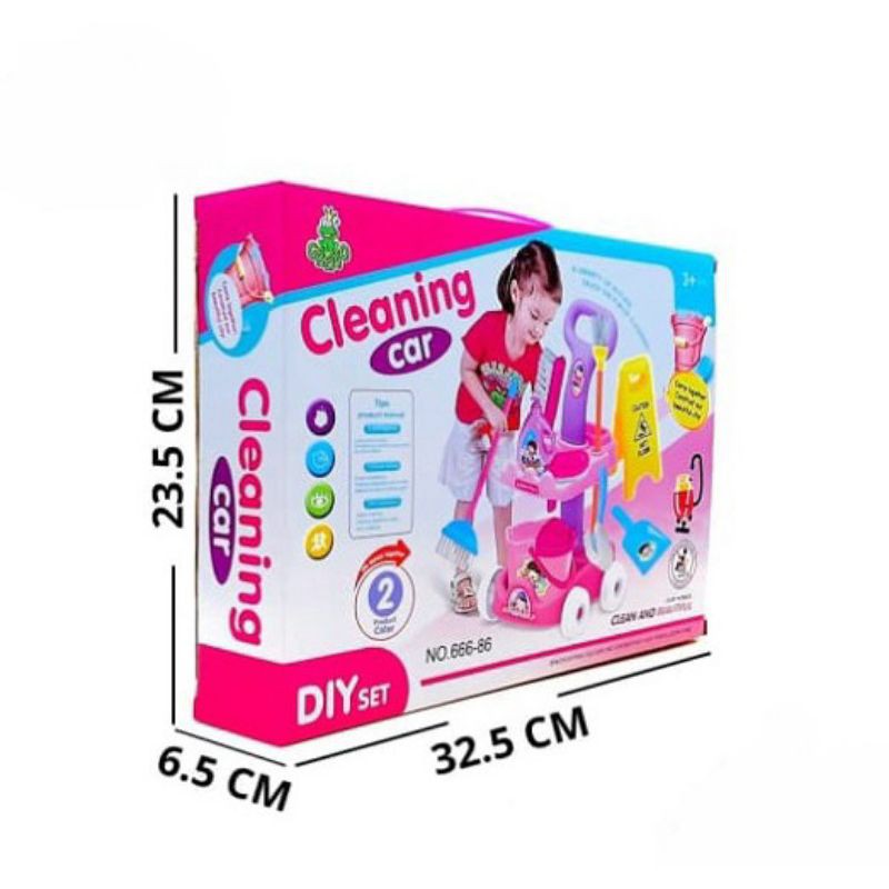 PROMO (COD) MAINAN ANAK PEREMPUAN CLEANING SET KANTONG - MAINAN SAPU SAPUAN CLEANING CAR-3