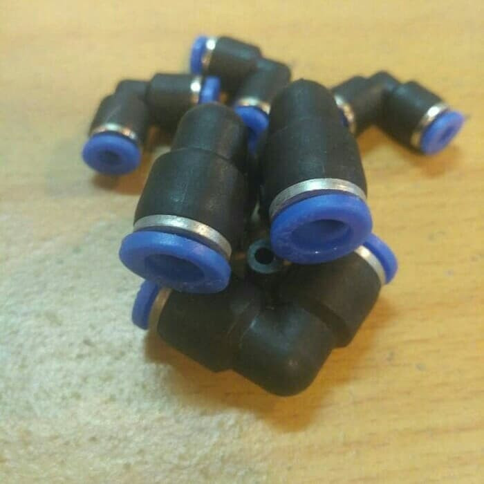 Nepel / fitting pneumatic L selang pu 12 mm