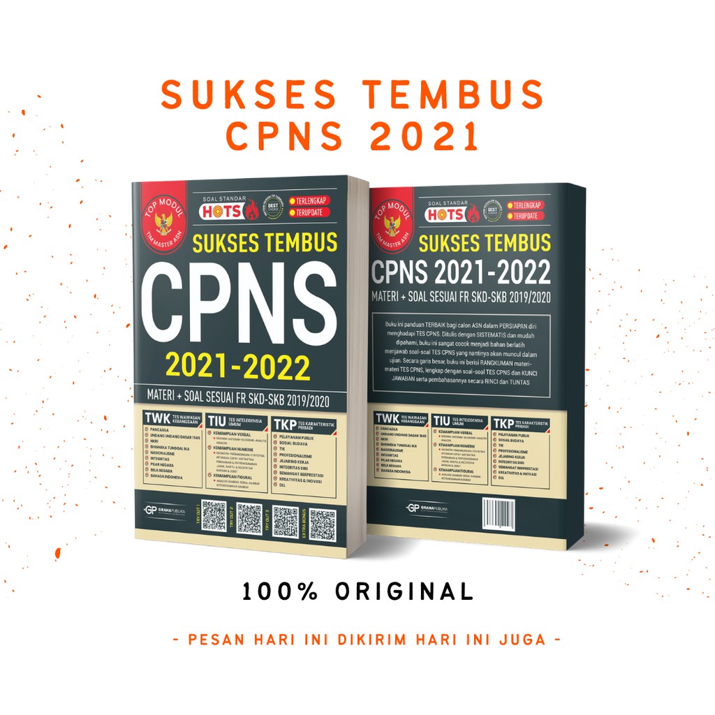 BUKU CPNS 2021 HOTS / SUKSES TEMBUS CPNS 2021 - 2022 ORIGINAL