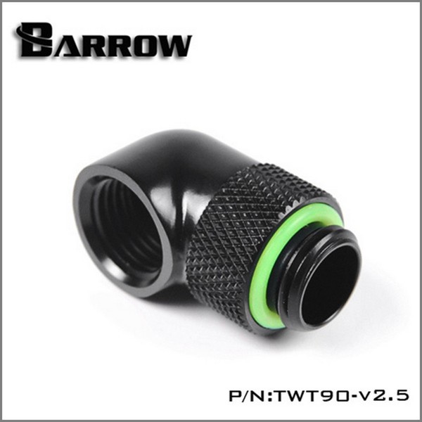 BARROW TWT90-V2.5 90° Rotary M-F G1/4 Fitting - Black