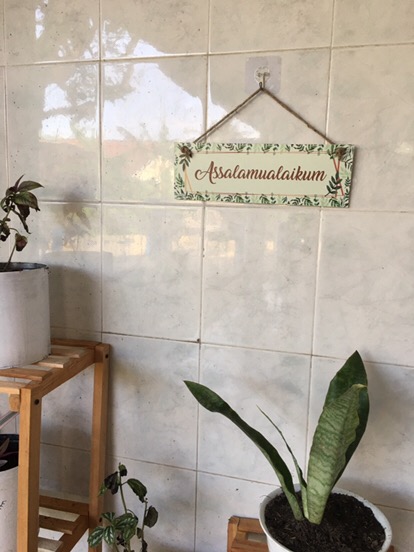 Wooden Projects Walldecor Pajangan Pintu Rumah Sign Tropical - B32