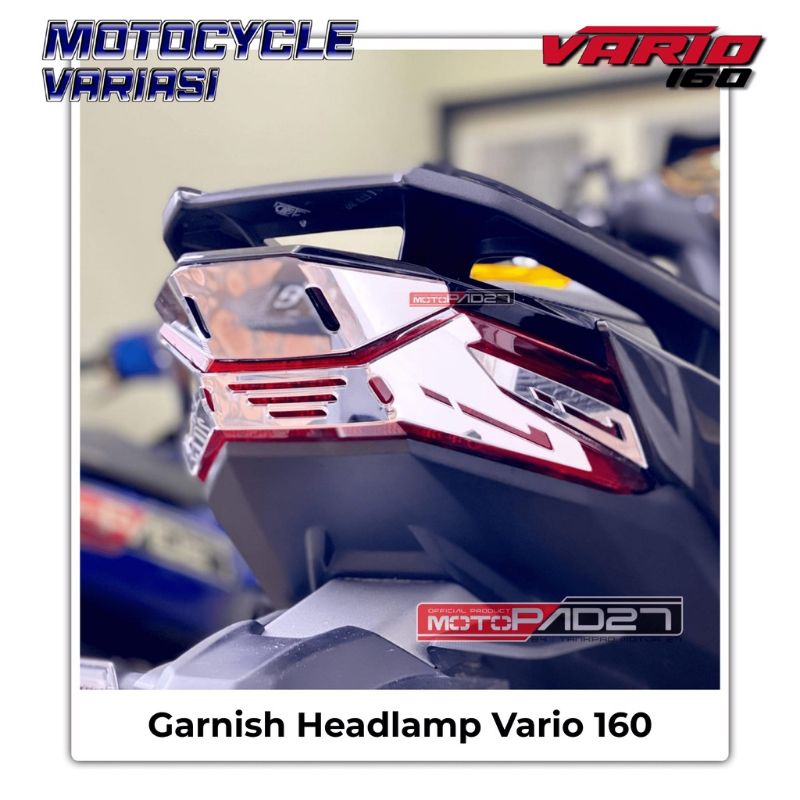 Motopad27 Garnish Garnis Cover Lampu Headlamp dan Stoplamp Honda Vario 160 2022