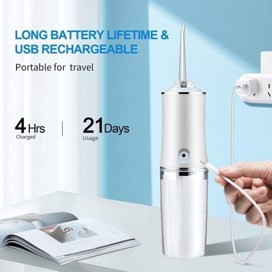 Flushing Portable Oral Irrigator Water Dental Floss USB 360°