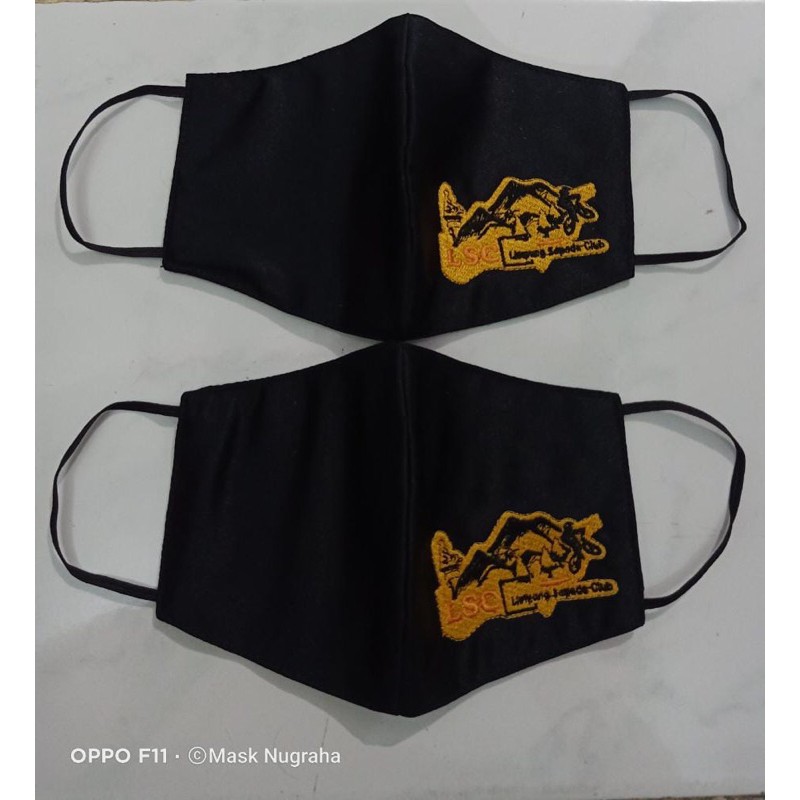 MASKER KAIN 3 PLY BORDIR CUSTOME KOMUNITAS