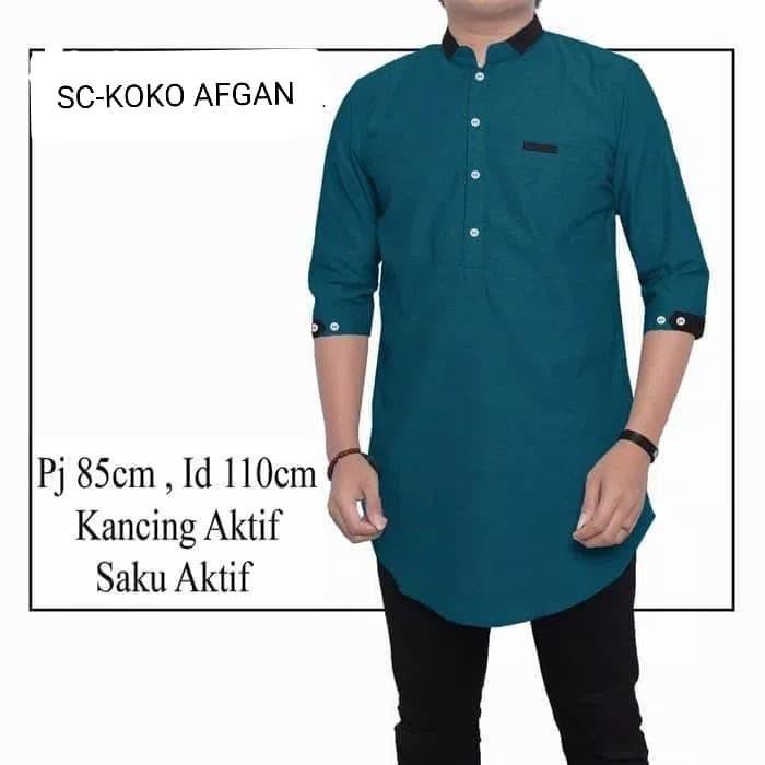 KOKO AFGAN TOSCA SC  BAJU KOKO PRIA KATUN HIJAU TOSCA !!