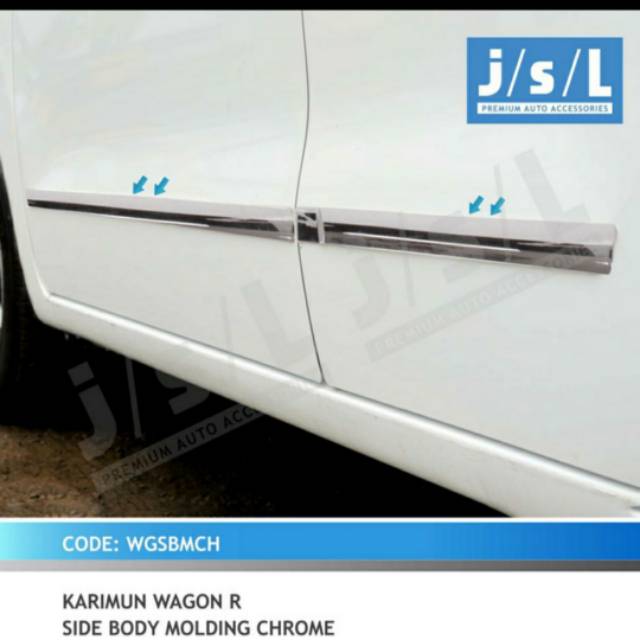 List body samping Karimun Wagon R/ side body molding chrome + request colour jsl