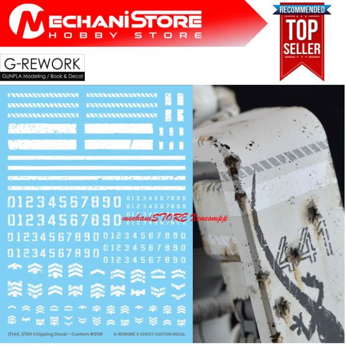 WATER DECAL CHIPPING DECAL CUSTOM WHITE GUNDAM by G-REWORK