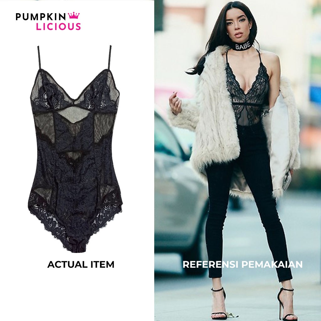 Pumpkin Triangle Sexy Lace Bodysuit / Lingerie