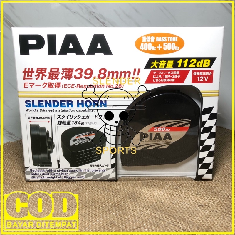 KLAKSON PIAA SLENDER 12V - PIAA SLENDER HORN 12V 112dB