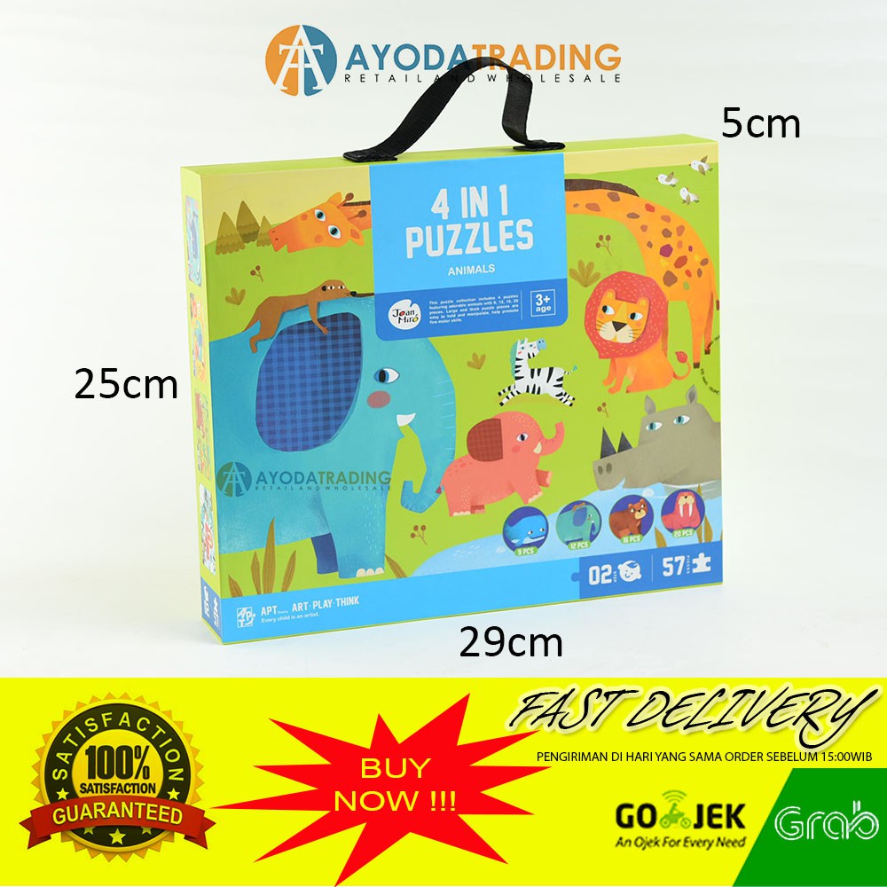 Joan Miro 4 in 1 Puzzle Hadiah Kado