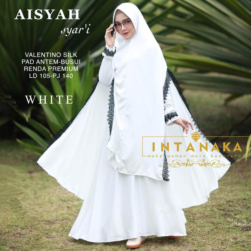 Aisyah Syari Gamis Muslimah Free Niqab by Intanaka BTC