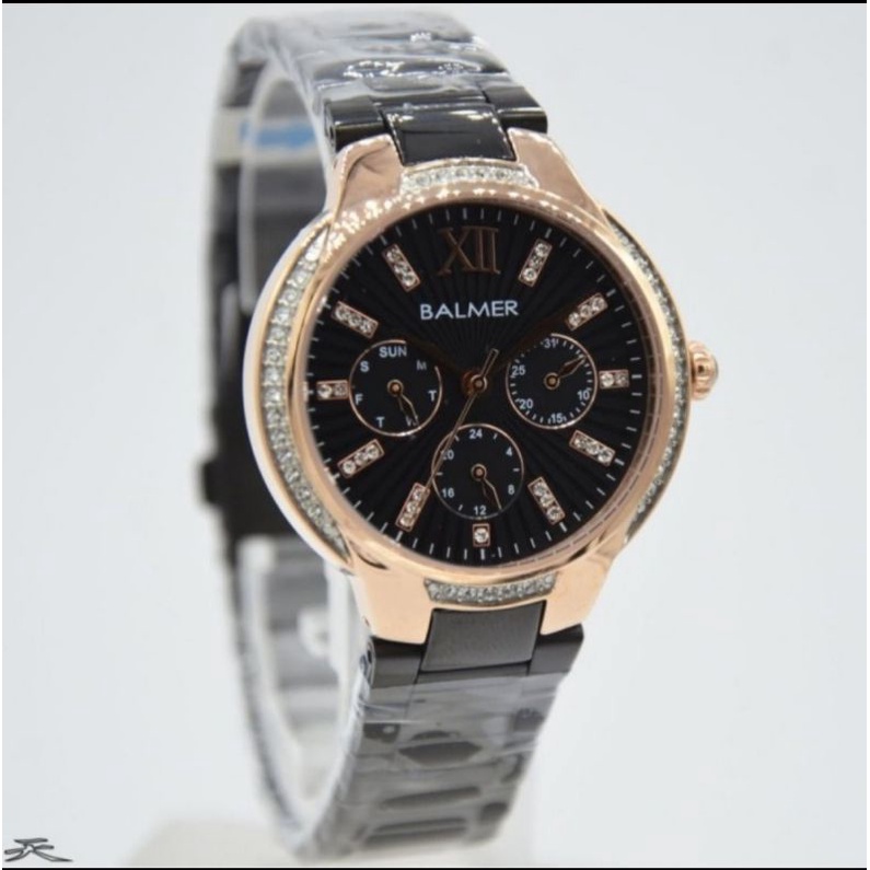 JAM TANGAN WANITA BALMER 7945 BLACK ROSEGOLD ORIGINAL GARANSI RESMI