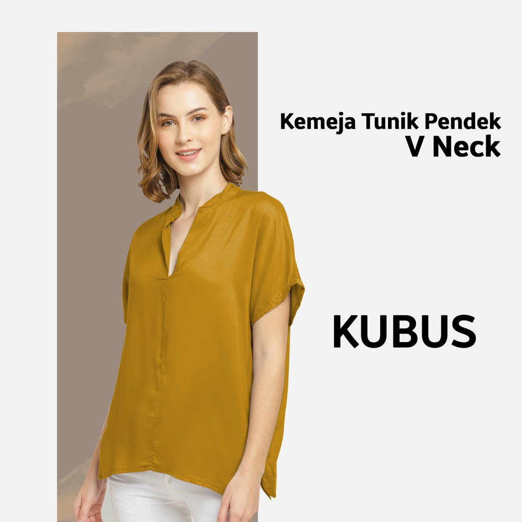 TUNIK V PENDEK FASHION WANITA-YELONIX