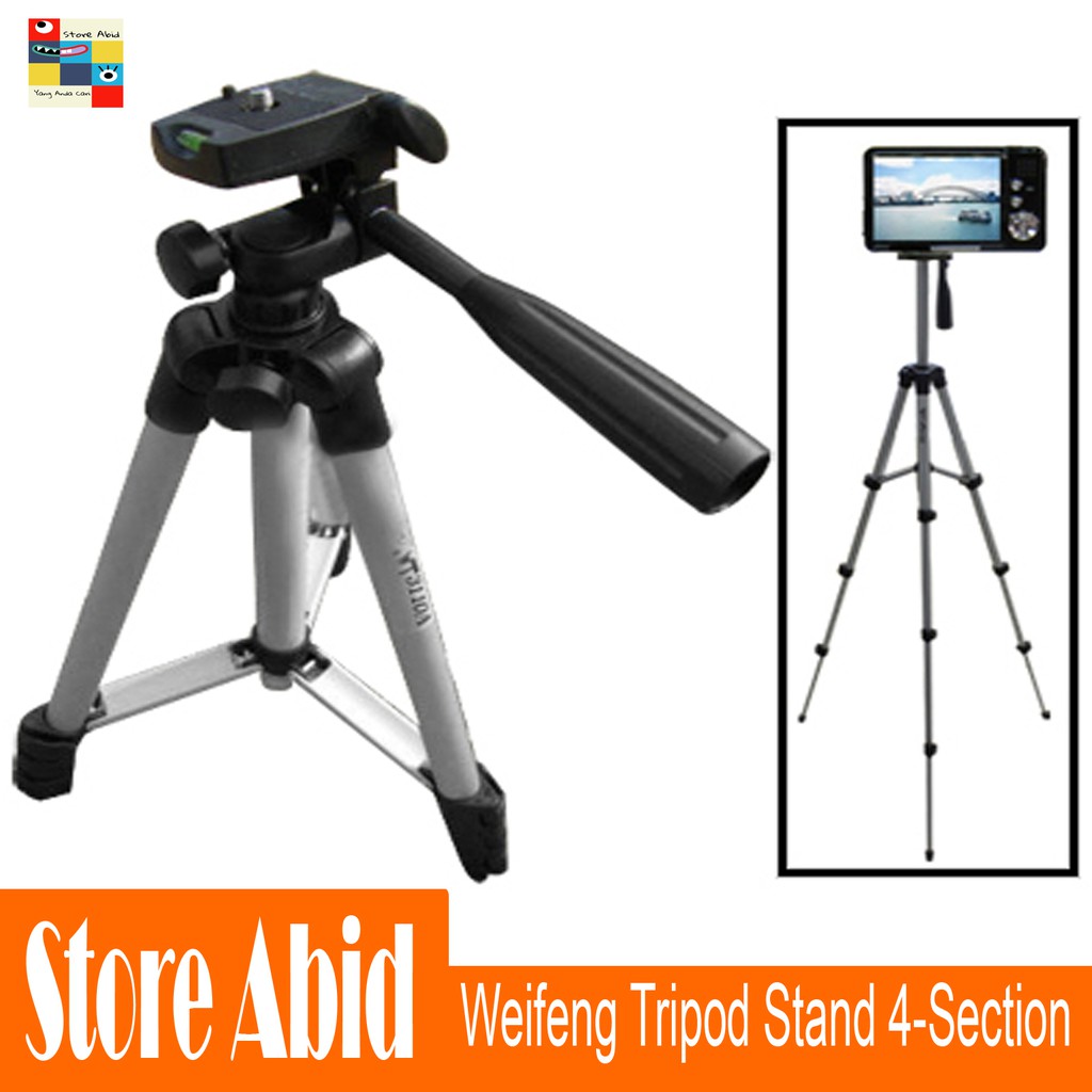 Weifeng Tripod Stand 4-Section Aluminium with Brace- WT-3110A Original