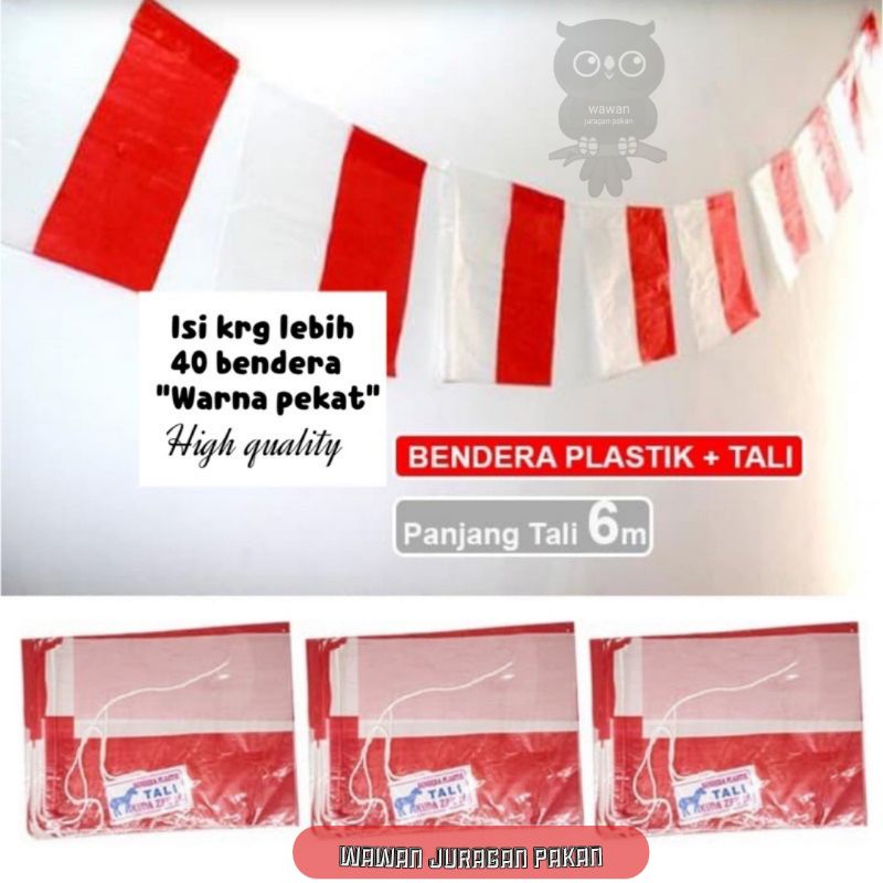 BENDERA PLASTIK BENDERA MERAH PUTIH