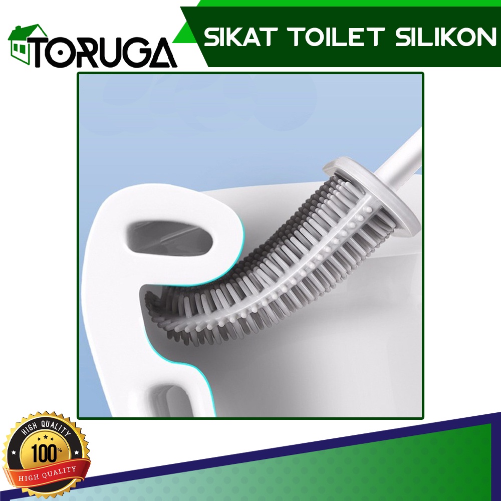 Brush Sikat WC Toilet Simple Silikon Fleksibel Pembersih Kamar Mandi Anti Bakteri