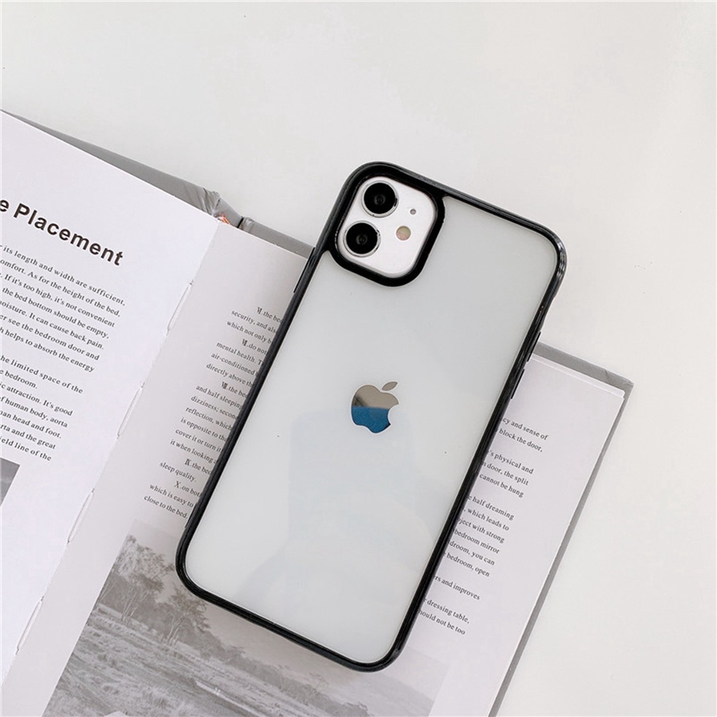 Transparent phone case For iphone 12 pro Case Clear Candy Phone Bumper Coque For iphone 11 Case  X XS Max XR 8 7 Plus SE 2020 Cover