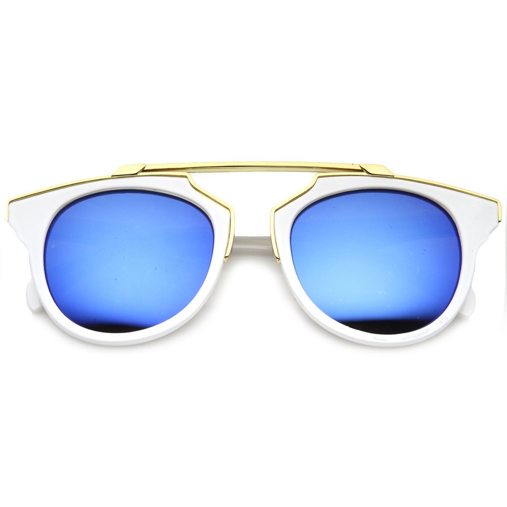 Anti UV Sunglasses [ White Blue ] - Kacamata Pria &amp; Wanita - SF