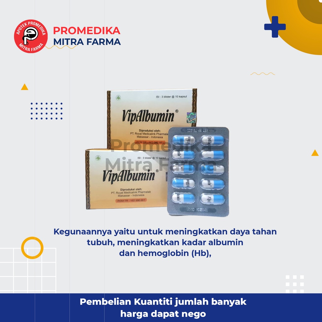 Vipalbumin Kapsul 10's / Blister / Obat Herbal Pasca Operasi