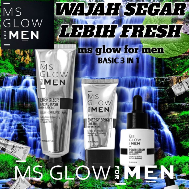 PAKET MS GLOW FOR MEN ORIGINAL BASIC 3IN 1