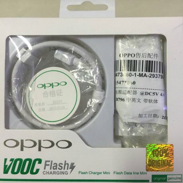 Charger Oppo Original 5V 4A VOOC Flash Charging