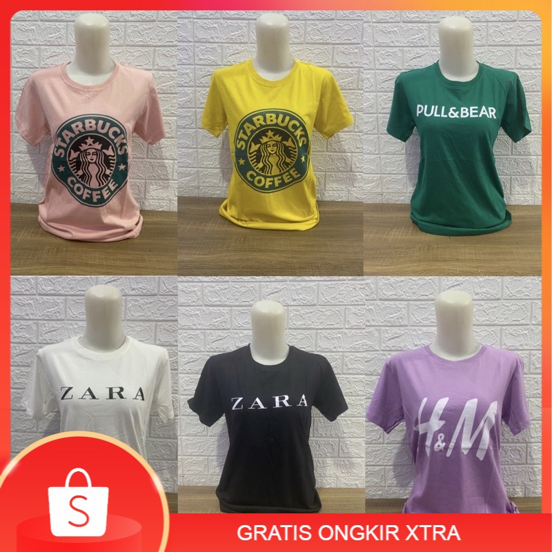 Kaos Tumblr Tee Branded Wanita T Shirt O neck Kaos Katun Wanita Murah