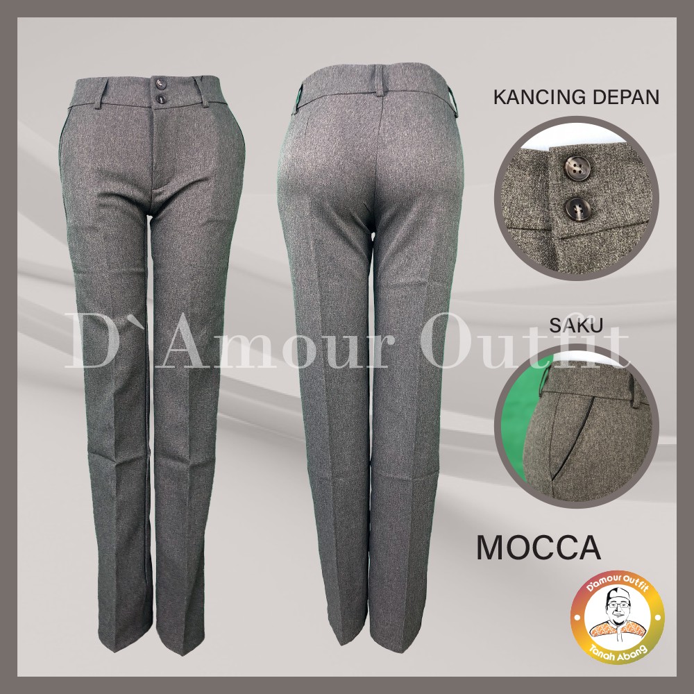 Celana Panjang Lis Saku Wanita Polos Pakaian Kerja Formal Kantoran Clana Bahan Cewek Kantor Dewasa Anak Motif Salur Garis Kotak Slim Fit Highwaist Baggy Pants Tartan Pinggang Perempuan Korean Style Cewe Jumbo Big Size