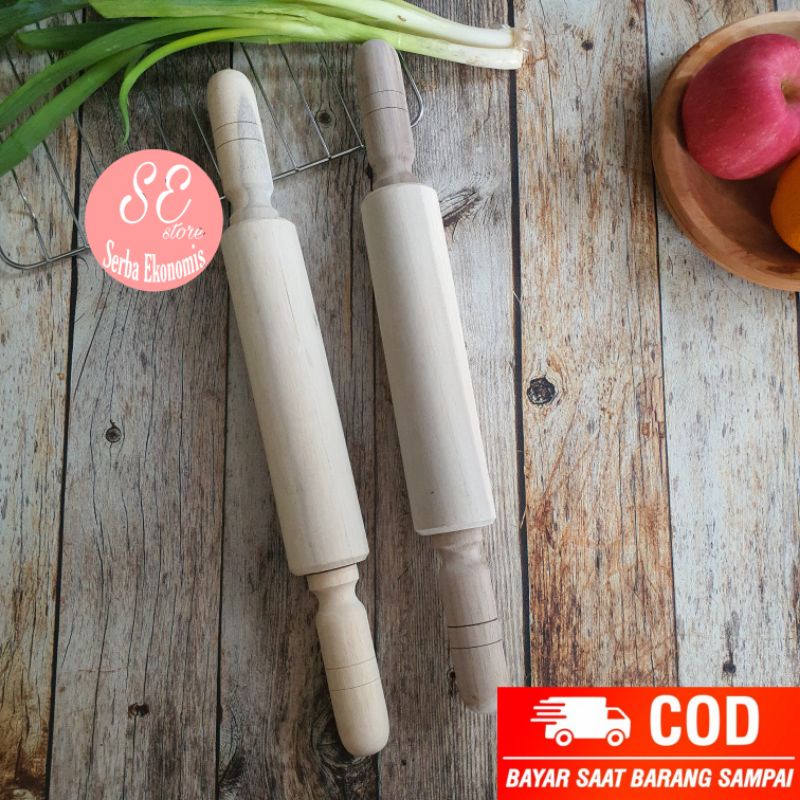 Silvertech Rolling Pin Permanen 100% Kayu Food Grade By Serba Ekonomis