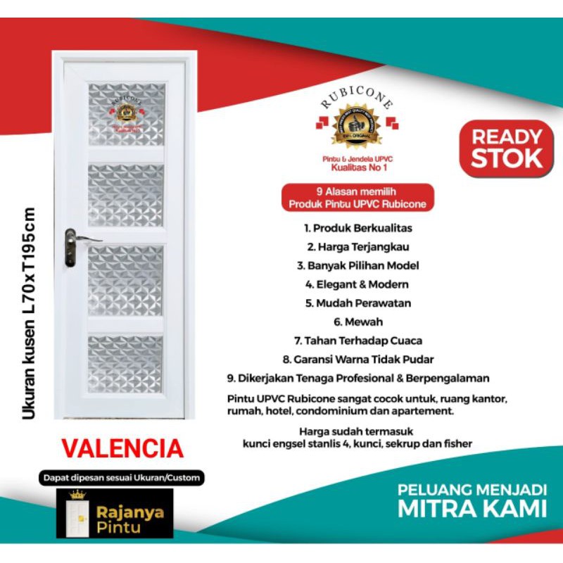 Pintu Upvc Rubicon Valencia - White