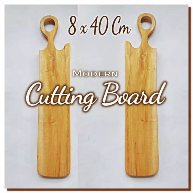 Modern Cutting Board 8x40 Cm Coated Food grade talenan kayu rustic